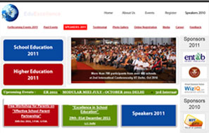 Educational events website design delhi
