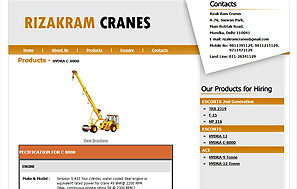 Cranes services web design company Delhi